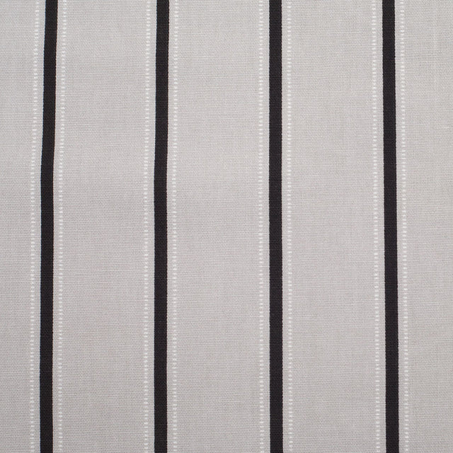 Slate Striped Cotton Canvas