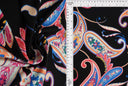 1 yarda de tela de punto estampada paisley coreana ITY 200 GSM, 58/60" de ancho mezcla de poliéster y spandex