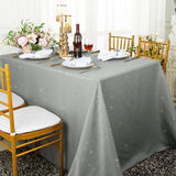 Sequin Paillette Poly Flax Rectangular Tablecloth Seamless