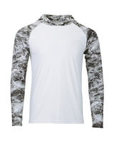 Paragon Men's Biloxi Performance Colorblocked Hooded Long Sleeve T-Shirt