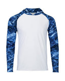 Paragon Men's Biloxi Performance Colorblocked Hooded Long Sleeve T-Shirt