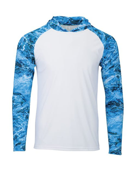 Paragon Men's Biloxi Performance Colorblocked Hooded Long Sleeve T-Shirt