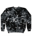 Sudadera de forro polar teñida anudada con cuello redondo