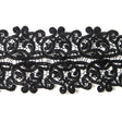 4" Metallic Black Lace Trim