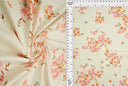 1 yarda de tela de punto estampada floral diminuta cepillada DTY 170 GSM, 58/60" de ancho mezcla de poliéster y spandex