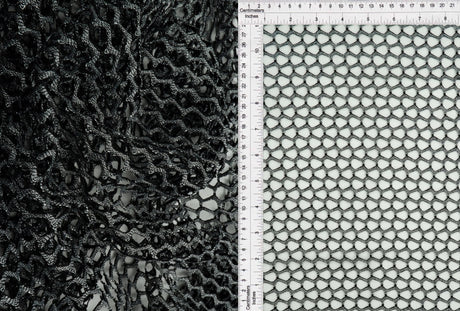 1 Yard Lurex Fishnet Mesh Fabric, 58/60? Wide Polyester Spandex Blend
