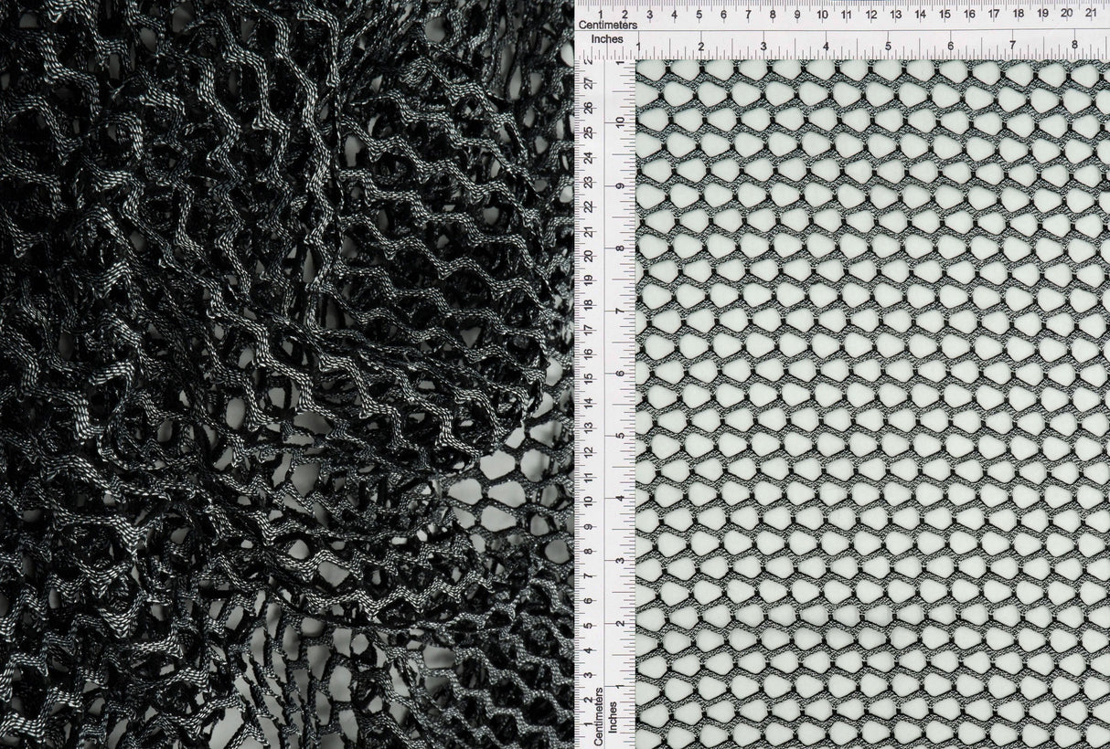 Lurex Fishnet Mesh Stretch Fabric