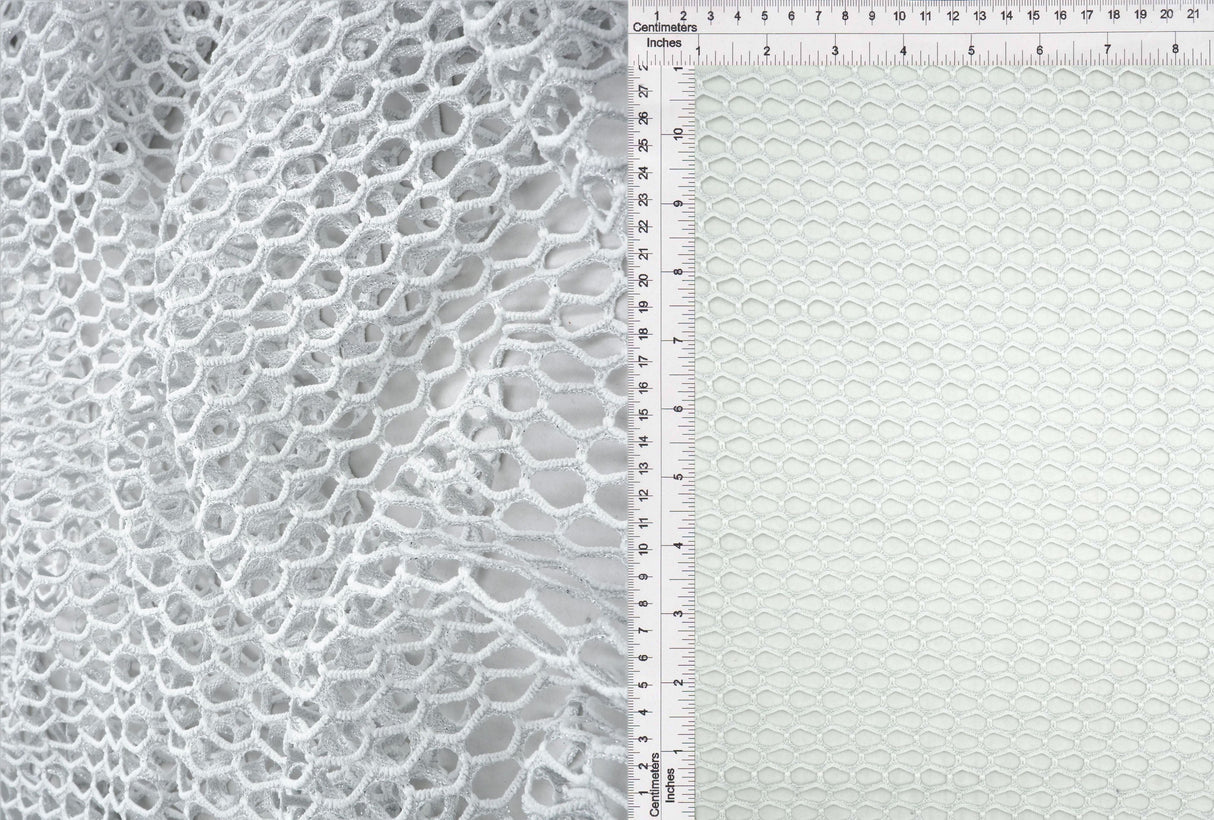 Lurex Fishnet Mesh Stretch Fabric