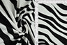 1 Yard Brushed Zebra DTY Knit Stretch Fabric 58/60 Inch Wide Soft Cozy Animal Print for Trendy Outfits & DIY Sewing
