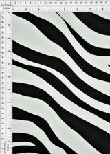 1 Yard Brushed Zebra DTY Knit Stretch Fabric 58/60 Inch Wide Soft Cozy Animal Print for Trendy Outfits & DIY Sewing