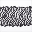 3.5" Metallic Black Lace Trim