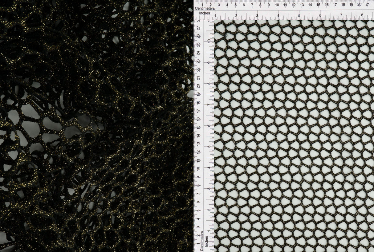 Lurex Fishnet Mesh Stretch Fabric