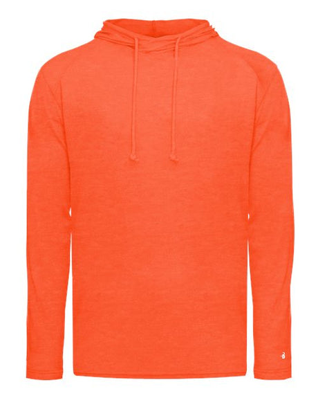 Badger Men's Tri-Blend Surplice Hooded Long Sleeve T-Shirt