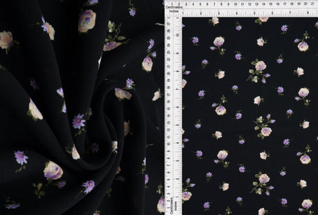 Ditsy Floral Cey Woven Fabric 100% Polyester, 58/59" Wide for Apparel & Decor