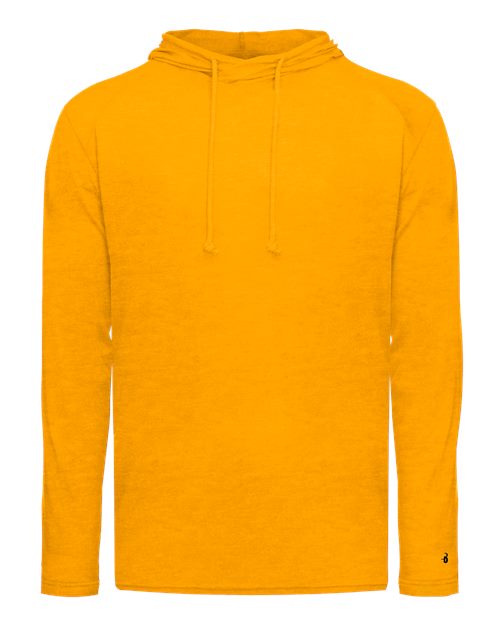 Badger Men's Tri-Blend Surplice Hooded Long Sleeve T-Shirt
