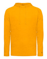 Badger Men's Tri-Blend Surplice Hooded Long Sleeve T-Shirt