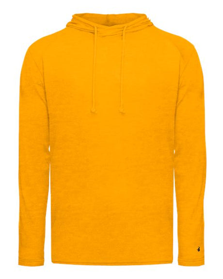Badger Men's Tri-Blend Surplice Hooded Long Sleeve T-Shirt