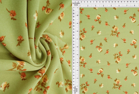 Ditsy Floral Cey Woven Fabric 100% Polyester, 58/59" Wide for Apparel & Decor