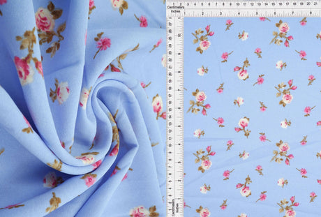 Ditsy Floral Cey Woven Fabric 100% Polyester, 58/59" Wide for Apparel & Decor