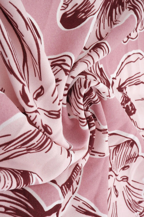 1 Yard Floral Cey Fabric, 58/59'' Wide 100% Polyester