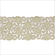 4.75" Metallic Gold Leafy Floral Embroidered Trim
