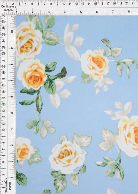 1 Yard Korean ITY Floral Print Knit Fabric 200 GSM, 58/60? Wide Polyester Spandex Blend