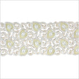 4.75" Metallic Silver/Gold Leafy Floral Embroidered Trim