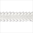 1.5" Metallic Silver Leafy Trim