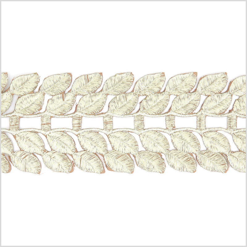2.75" Metallic Gold Leafy Trim