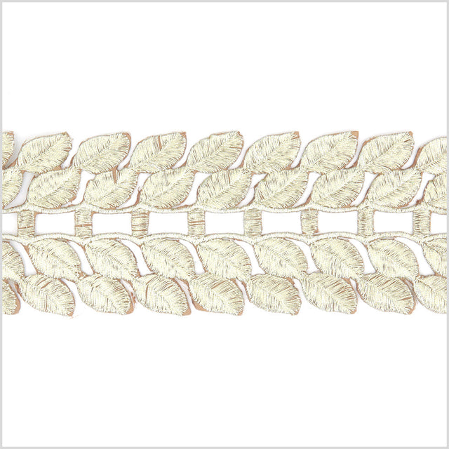 2.75" Metallic Gold Leafy Trim