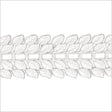2.75" Metallic Silver Leafy Trim