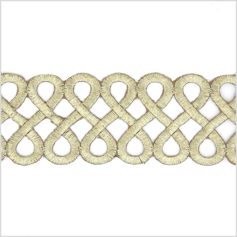 2.5" Gold Metallic Infinity Trim