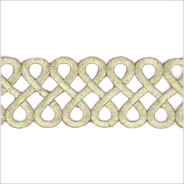 2.5" Gold Metallic Infinity Trim