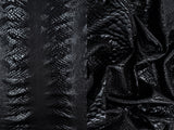 Coated Snake Pleather Knit Fabric