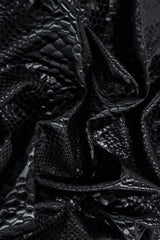 Coated Snake Pleather Knit Fabric