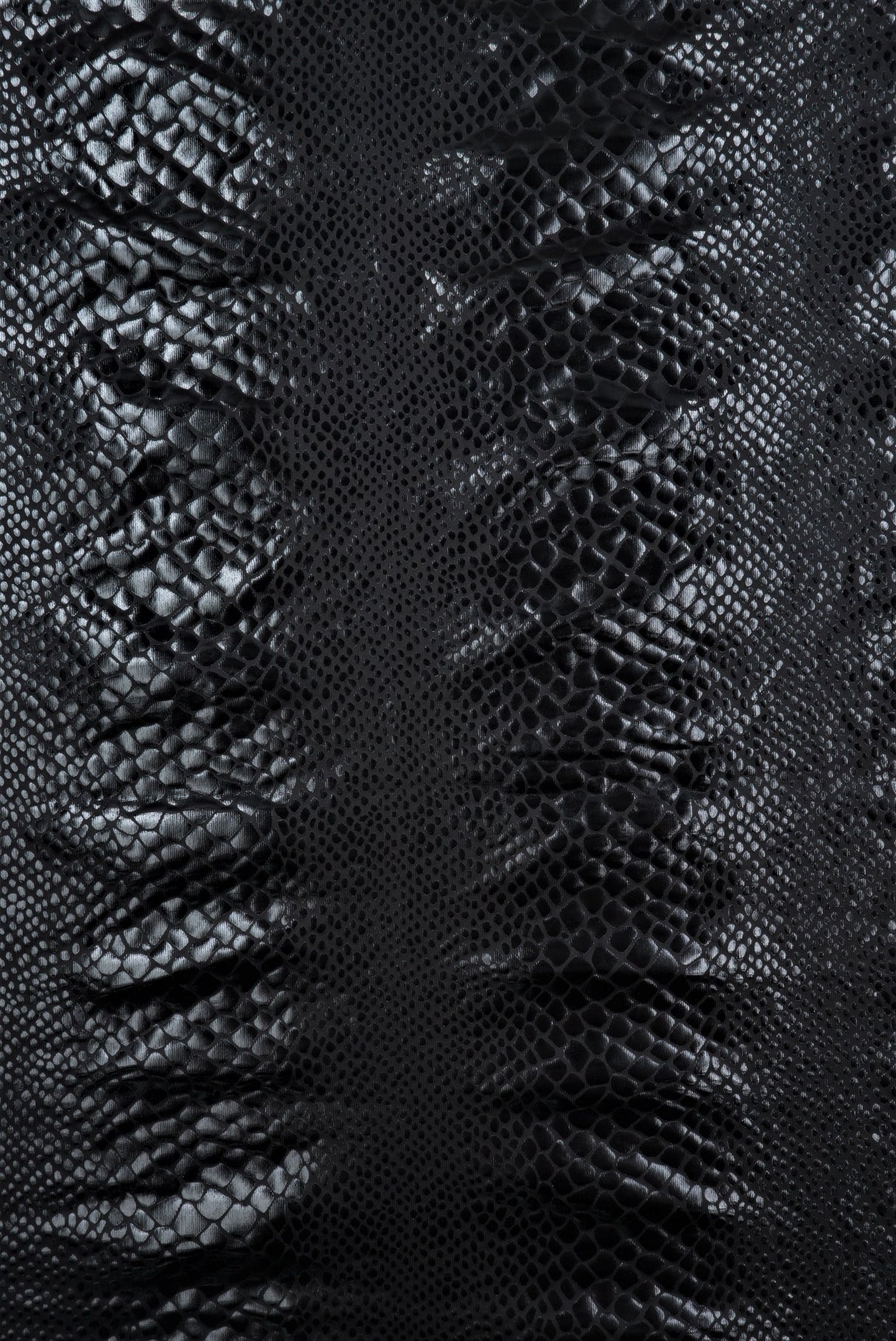 Coated Snake Pleather Knit Fabric
