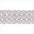 2" Metallic Silver Swirl Trim