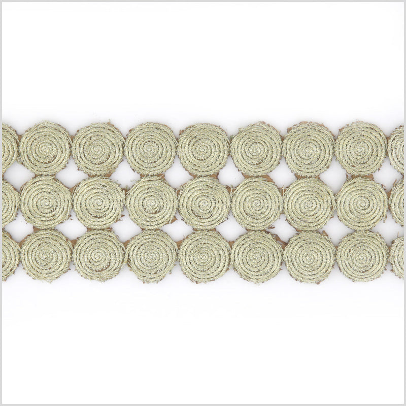 2" Metallic Gold Swirl Trim