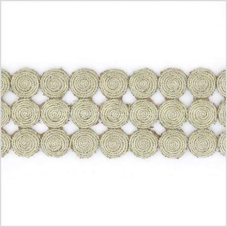 2" Metallic Gold Swirl Trim
