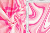 1 Yard Yummy Rib Abstract Tie Dye Knit Fabric 170 GSM, 58/60? Wide Polyester Spandex Blend