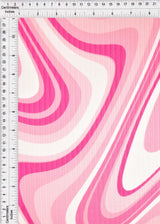 Abstract Tie-Dye Rib Knit Fabric