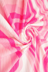 Abstract Tie-Dye Rib Knit Fabric