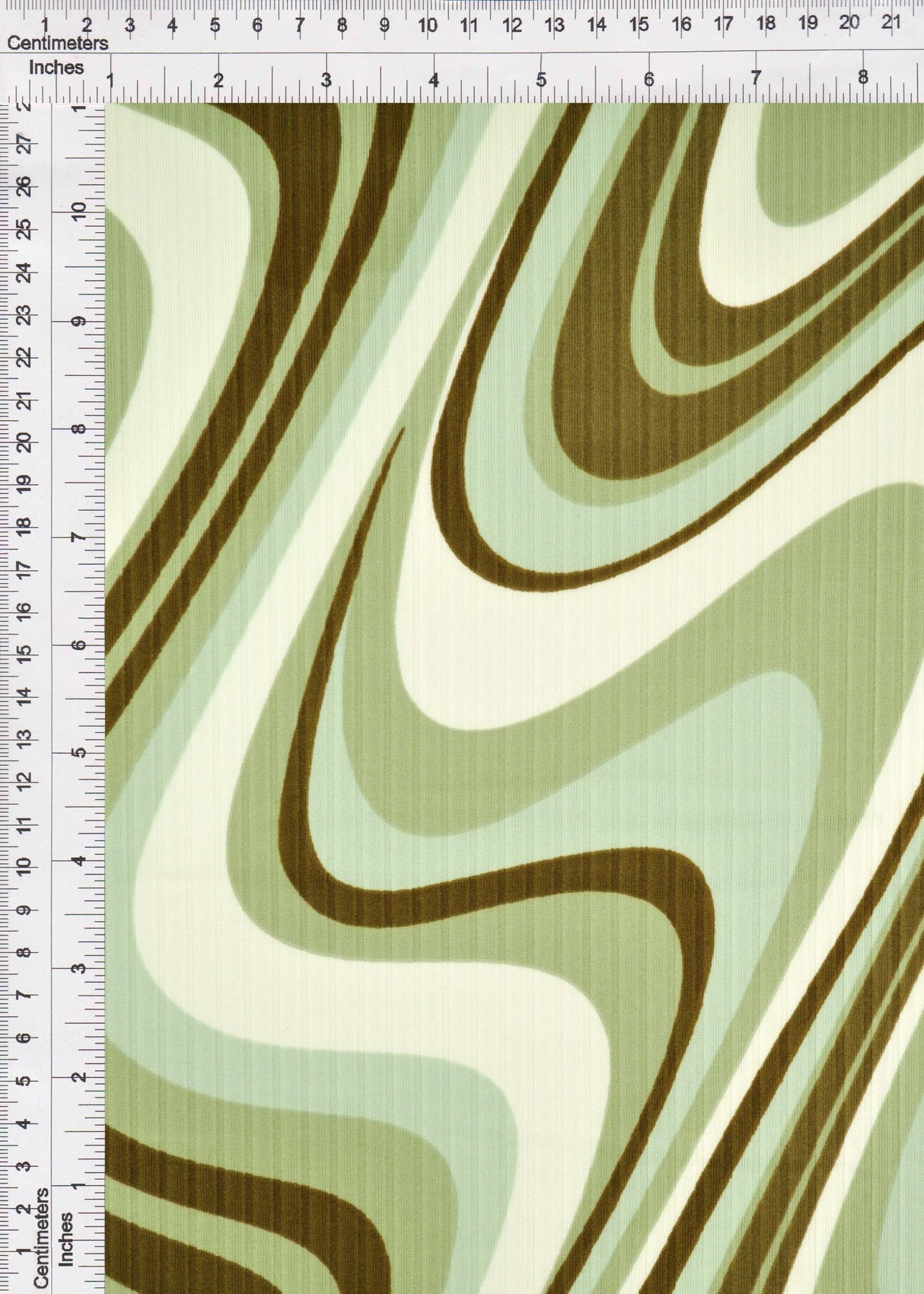 Abstract Tie-Dye Rib Knit Fabric