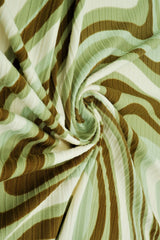 Abstract Tie-Dye Rib Knit Fabric