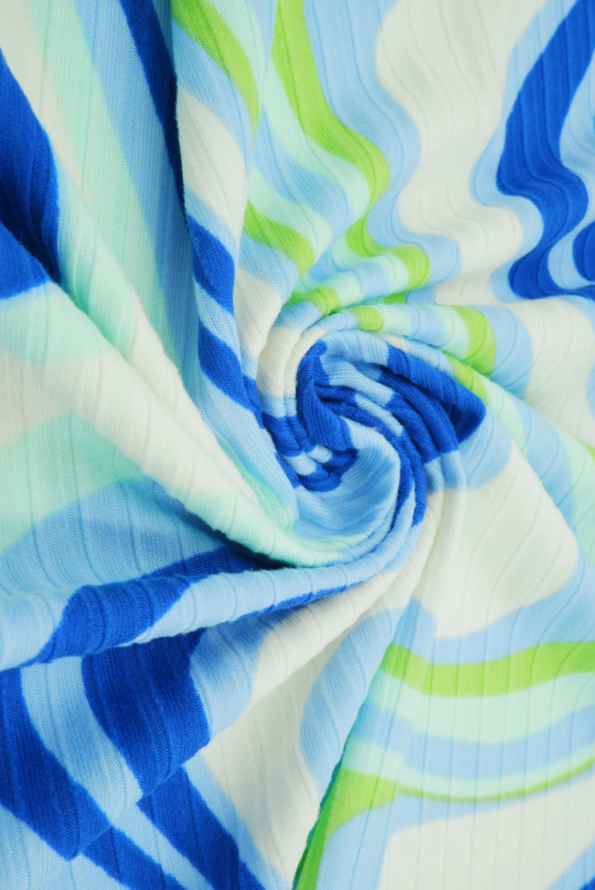 1 Yard Abstract Tie Dye 8x3 Yummy Rib Knit Fabric Soft Stretch 58/60 Inches Wide