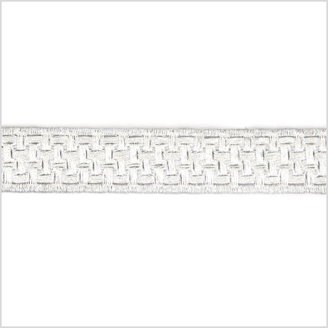 0.75" Metallic Silver Woven Trim