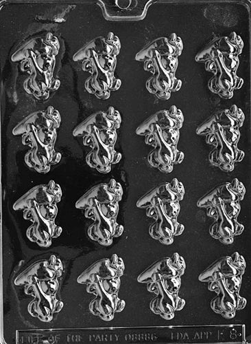 Bunnies With Carrots Chocolate Mold -