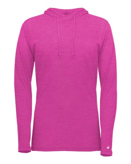 Women's Tri-Blend Surplice Long Sleeve Hooded T-Shirt