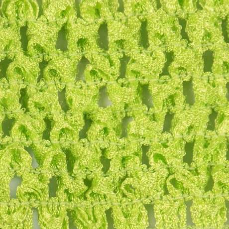 Lime Green Stretch Puckered Crochet Trim - 2"