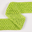 Lime Green Stretch Puckered Crochet Trim - 2"